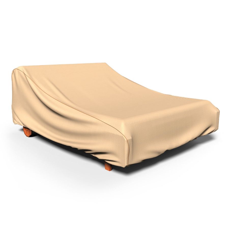 Photo de Outdoor Double Chaise Lounge Cover - StormBlock™ Signature Tan