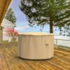 Picture of Small Bar Table and Chairs Combo Covers 60 in Diameter - Select Tan