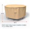 Photo de Small Bar Table and Chairs Combo Covers 60 in Diameter - Select Tan