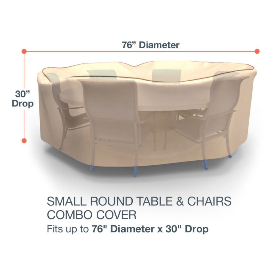 Picture of Small Round Table and Chairs Combo Covers - Select Tan