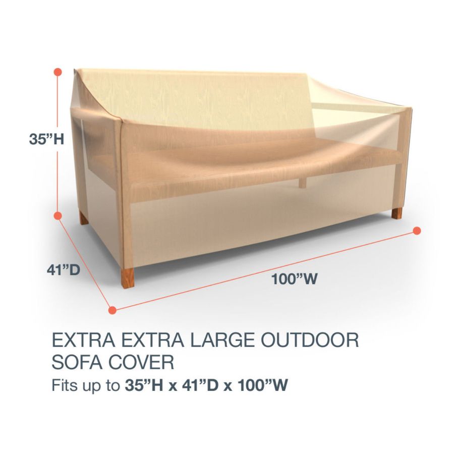 Photo de Extra Extra Large Outdoor Sofa Cover - Select Tan