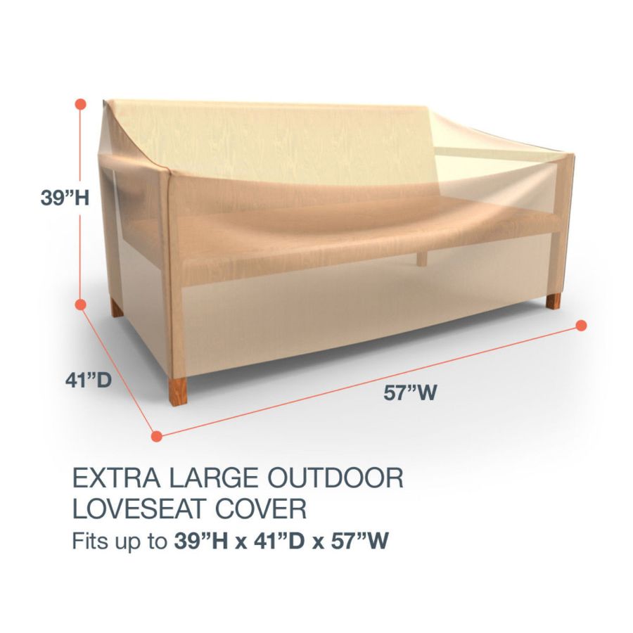 Photo de Extra Large Outdoor Loveseat Cover - Select Tan