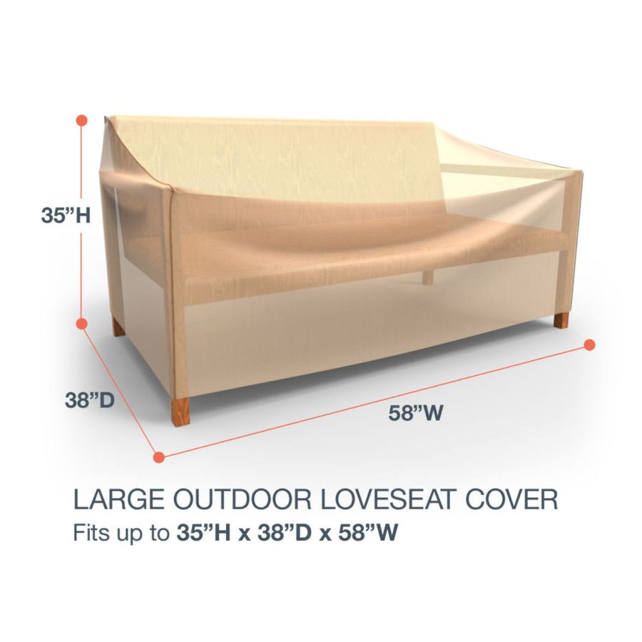 Picture of Large Outdoor Loveseat Cover - Select Tan