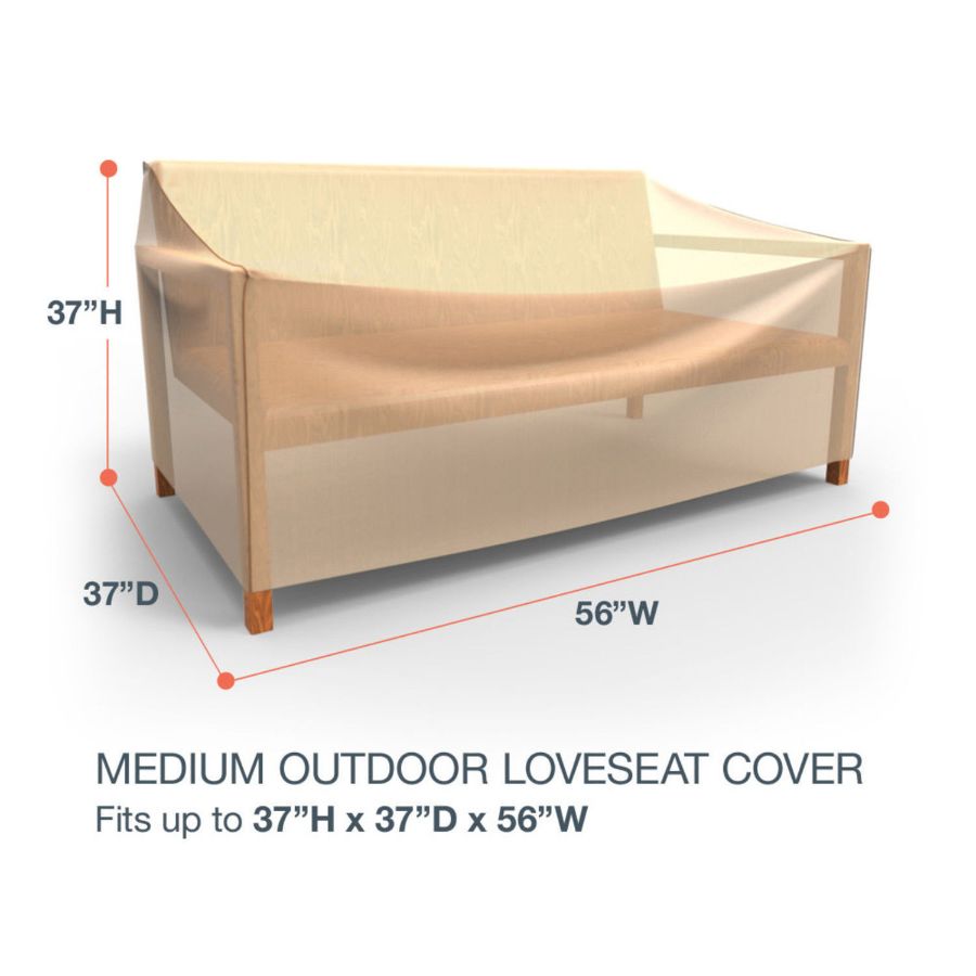 Picture of Medium Outdoor Loveseat Cover - Select Tan