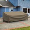 Picture of Extra Extra Large Outdoor Sofa Cover - StormBlock™ Platinum Black and Tan Weave