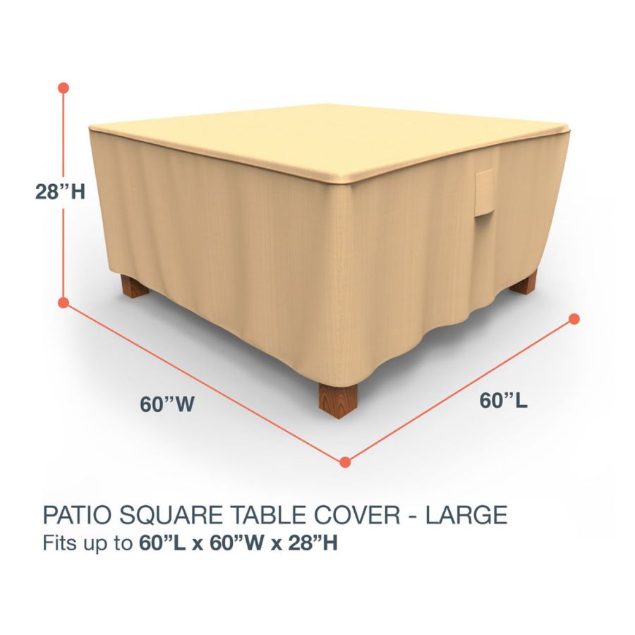 Photo de Square Table Covers 60 in Long - Select Tan