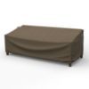 Picture of Extra Large Outdoor Loveseat Cover - StormBlock™ Platinum Black and Tan Weave