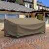 Photo de Extra Large Outdoor Sofa Cover - StormBlock™ Platinum Black and Tan Weave