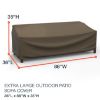 Photo de Extra Large Outdoor Sofa Cover - StormBlock™ Platinum Black and Tan Weave