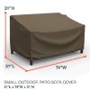 Photo de Small Outdoor Sofa Cover - StormBlock™ Platinum Black and Tan Weave