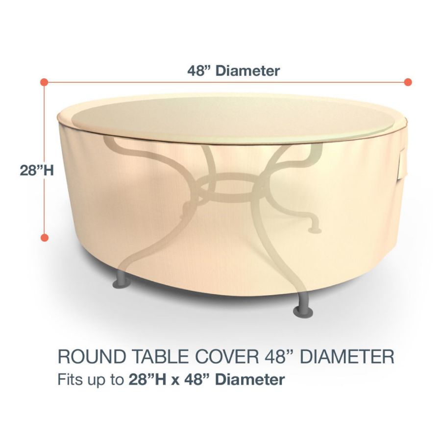 Photo de Round Table Covers 48 in Diameter - Select Tan