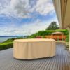 Photo de Oval Table Covers 92 in Long - Select Tan