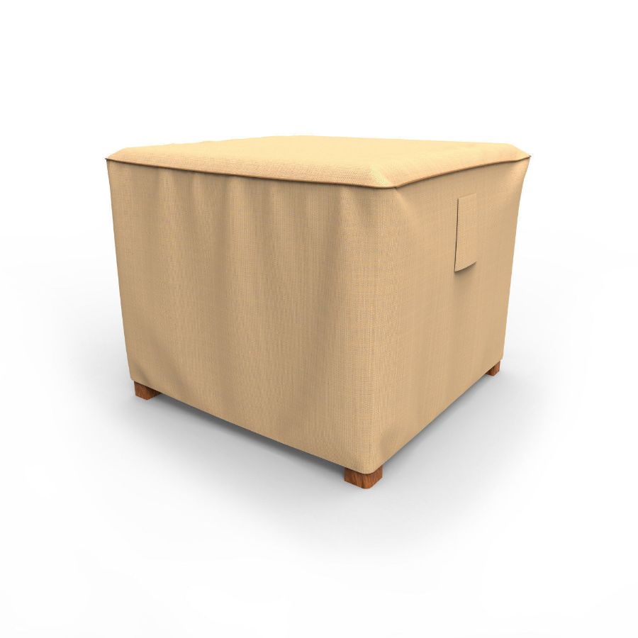 Photo de 26" Square Outdoor Side Table/Ottoman Cover - Select Tan