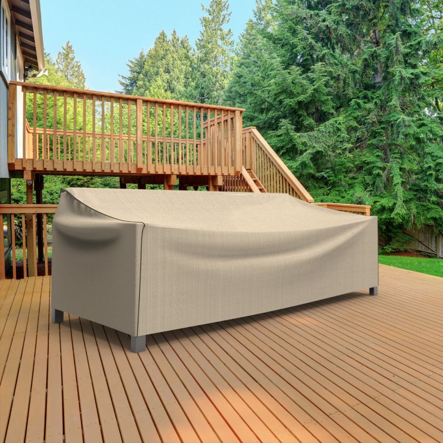 Picture of Extra Extra Large Outdoor Sofa Cover - StormBlock™ Signature Black Ivory