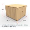 Photo de 26" Square Outdoor Side Table/Ottoman Cover - Select Tan