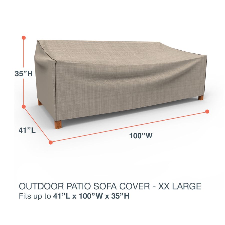 Picture of Extra Extra Large Outdoor Sofa Cover - StormBlock™ Signature Black Ivory