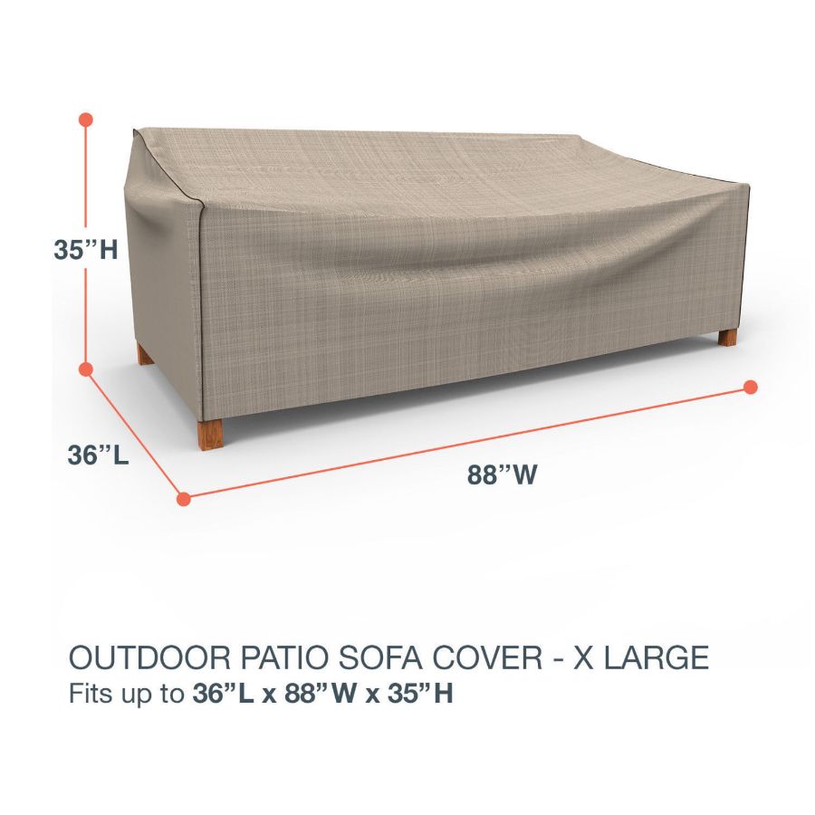 Photo de Extra Large Outdoor Sofa Cover - StormBlock™ Signature Black Ivory