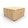 Photo de 28" Square Outdoor Side Table/Ottoman Cover - Select Tan