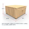 Photo de 28" Square Outdoor Side Table/Ottoman Cover - Select Tan