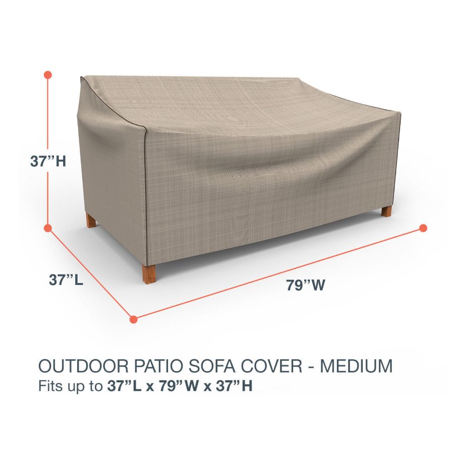 Photo de Medium Outdoor Sofa Cover -StormBlock™ Signature Black Ivory