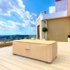 Photo de Large Slim Outdoor Ottoman/Coffee Table Cover - Select Tan