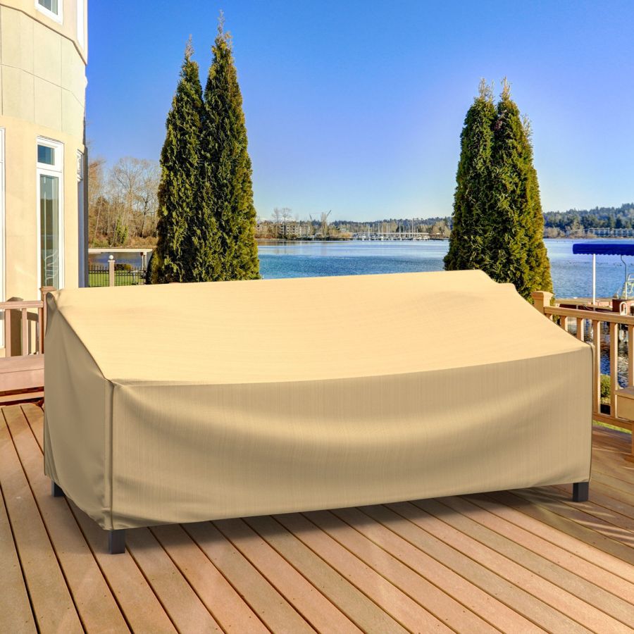 Photo de Extra Large Outdoor Sofa Cover - StormBlock™ Signature Tan