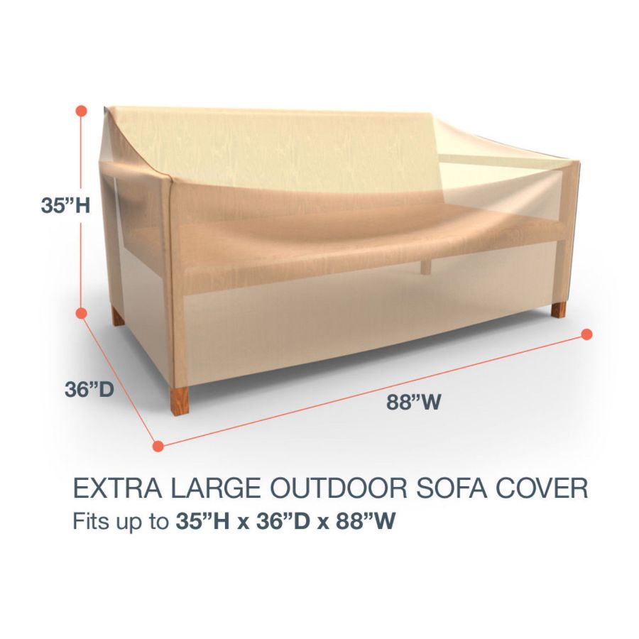 Picture of Extra Large Outdoor Sofa Cover - StormBlock™ Signature Tan