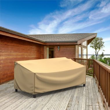 Picture of Outdoor Loveseat Cover - StormBlock™ Signature Tan