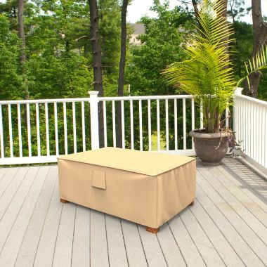 Photo de Outdoor Ottoman/Coffee Table Cover - Select Tan