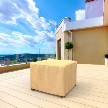 Photo de 26" Square Outdoor Side Table/Ottoman Cover - Classic