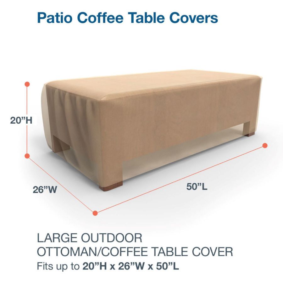 Photo de Large Outdoor Ottoman/Coffee Table Cover -  Classic