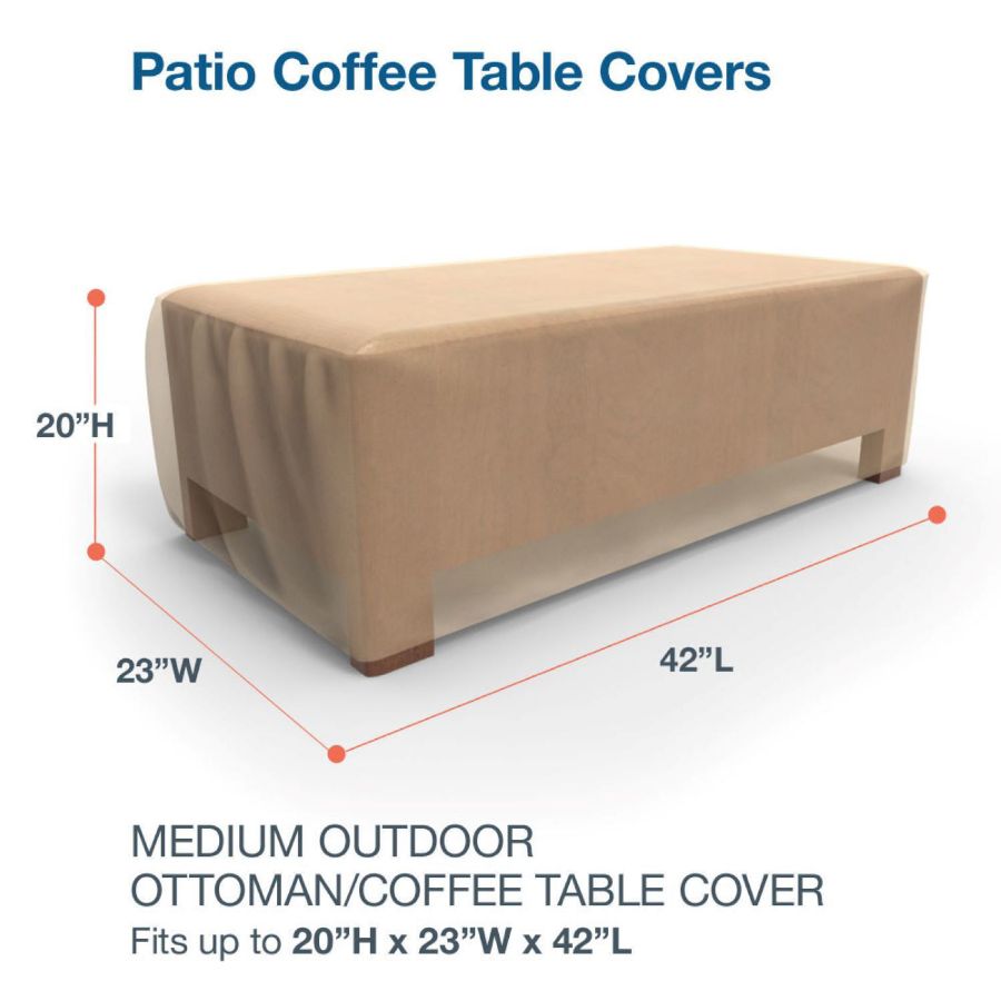 Photo de Medium Outdoor Ottoman/Coffee Table Cover -  Classic