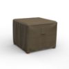 Picture of 22" Square Outdoor Side Table/Ottoman Cover - StormBlock™ Platinum Black and Tan Weave