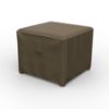 Picture of 26" Square Outdoor Side Table/Ottoman Cover - StormBlock™ Platinum Black and Tan Weave