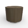 Photo de Medium Bar Table and Chairs Combo Covers 80 in Diameter- StormBlock™ Platinum Black and Tan Weave