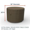 Picture of 26" Round Outdoor Side Table Cover - StormBlock™ Platinum Black and Tan Weave