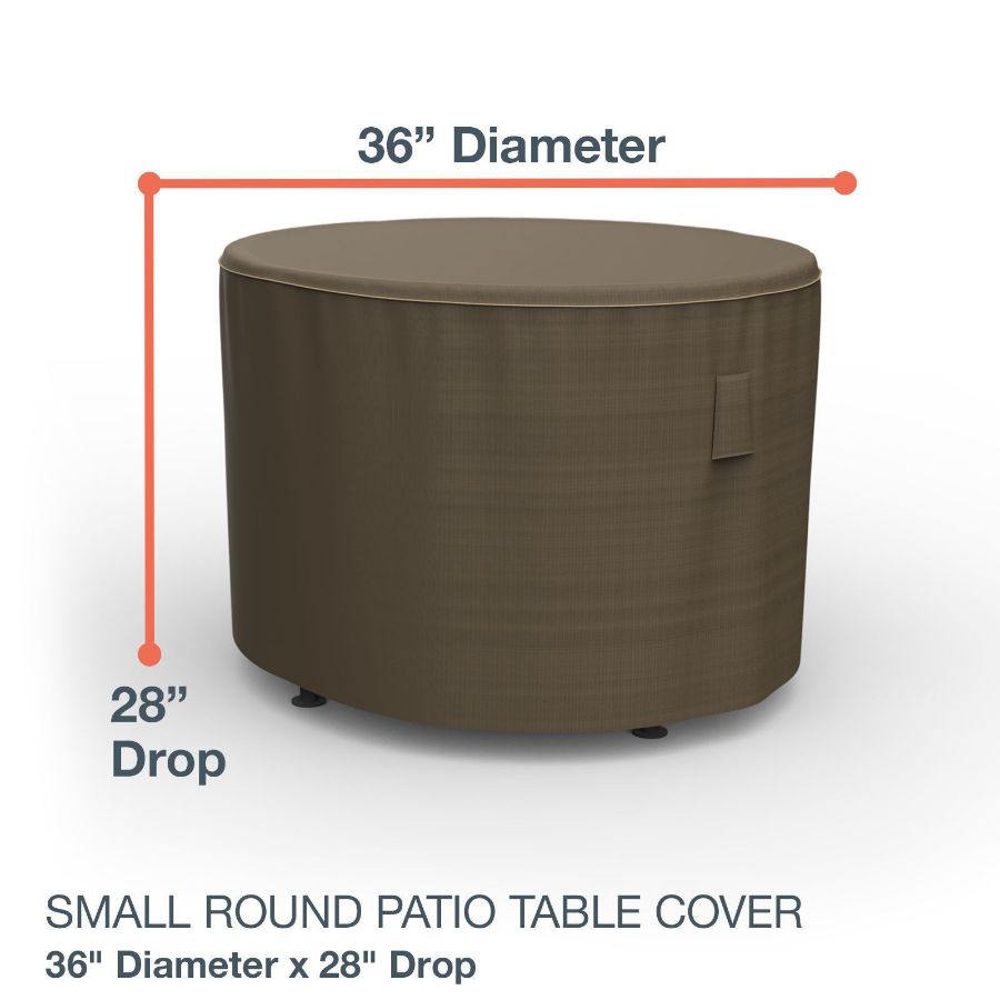 Picture of Round Table Covers 36 in Diameter - StormBlock™ Platinum Black and Tan Weave