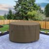 Photo de Round Table Covers 48 in Diameter - StormBlock™ Platinum Black and Tan Weave