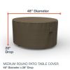 Photo de Round Table Covers 48 in Diameter - StormBlock™ Platinum Black and Tan Weave