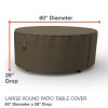 Photo de Round Table Covers 60 in Diameter - StormBlock™ Platinum Black and Tan Weave