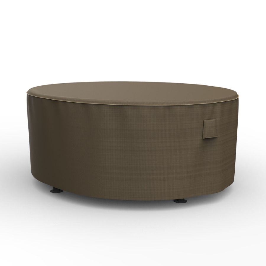 Picture of Round Table Covers 72 in Diameter - StormBlock™ Platinum Black and Tan Weave