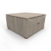 Photo de 28" Square Outdoor Side Table/Ottoman Cover - StormBlock™ Signature Black Ivory