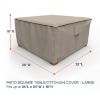 Photo de 28" Square Outdoor Side Table/Ottoman Cover - StormBlock™ Signature Black Ivory