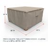 Photo de 36" Square Outdoor Side Table/Ottoman Cover - StormBlock™ Signature Black Ivory