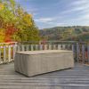 Photo de Slim Outdoor Ottoman/Coffee Table Cover - StormBlock™ Signature Black Ivory