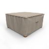 Picture of Square Outdoor Side Table/Ottoman Cover - StormBlock™ Signature Black Ivory