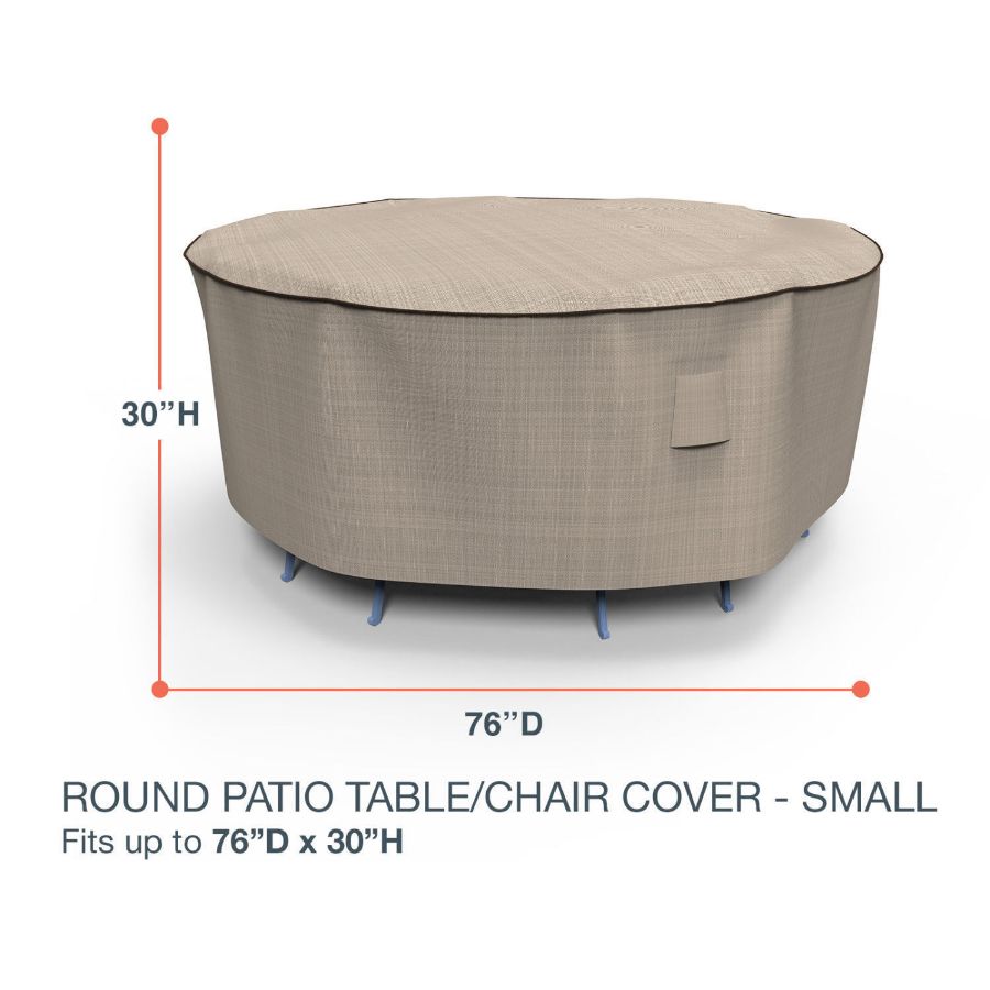 Picture of Small Round Table and Chairs Combo Covers - StormBlock™ Signature Black Ivory