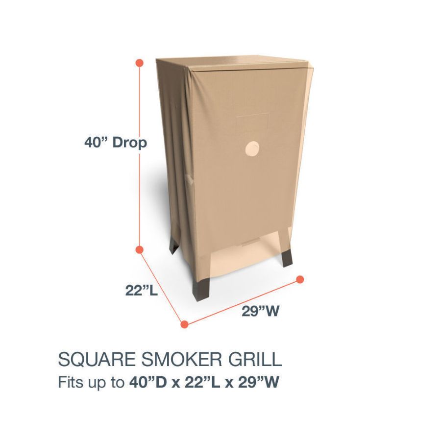 Photo de Square Smoker Grill Covers - Select Tan