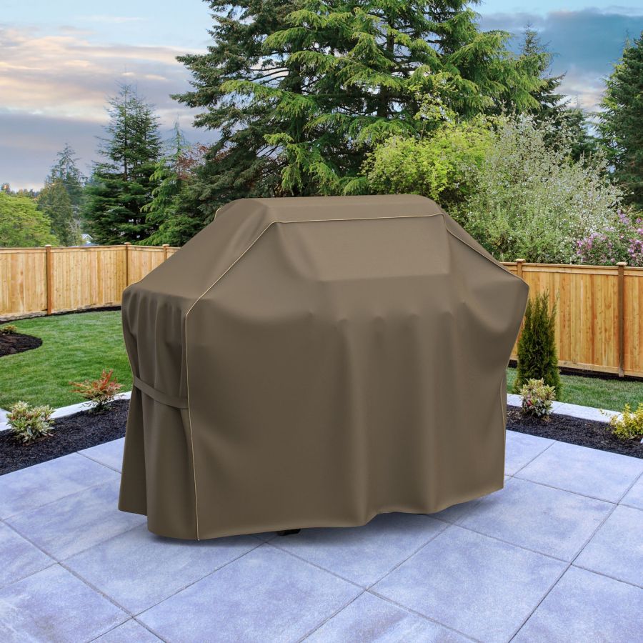 Picture of 55 in Wide Grill Covers - StormBlock™ Platinum Black and Tan Weave