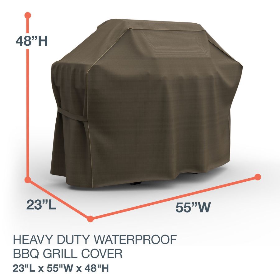 Picture of 55 in Wide Grill Covers - StormBlock™ Platinum Black and Tan Weave